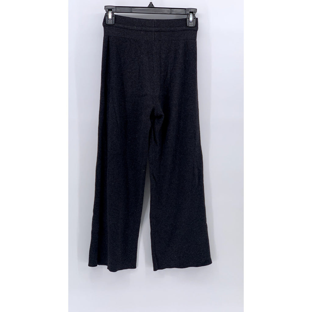 UNBRANDED Women's Charcoal Gray Drawstring Wide-Leg Relaxed Fit Pants SZ XS
