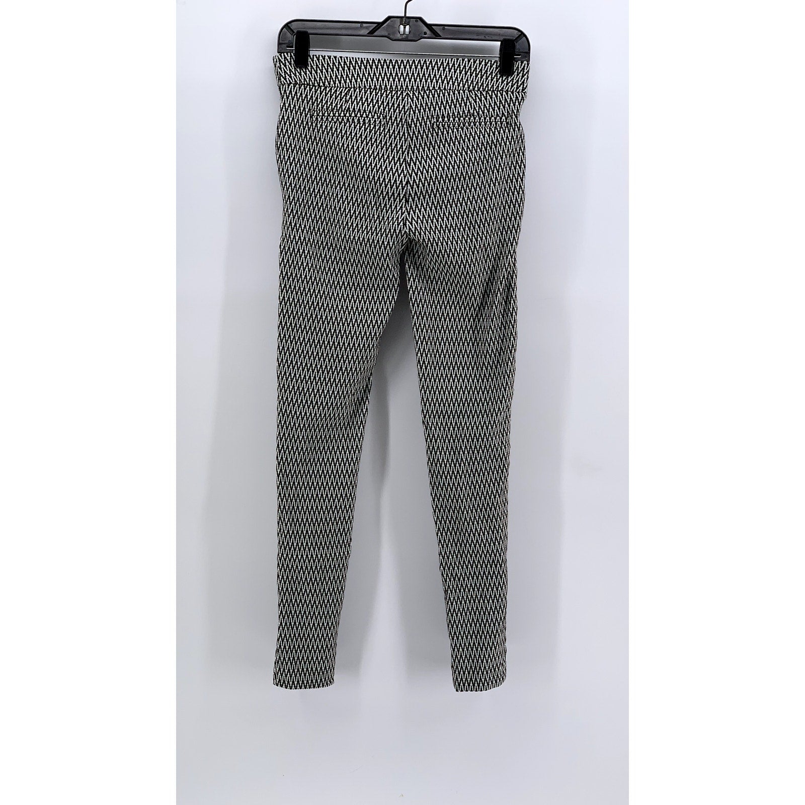 HAVE Women's Black-White Printed Skinny Leg Ankle Pants SZ S