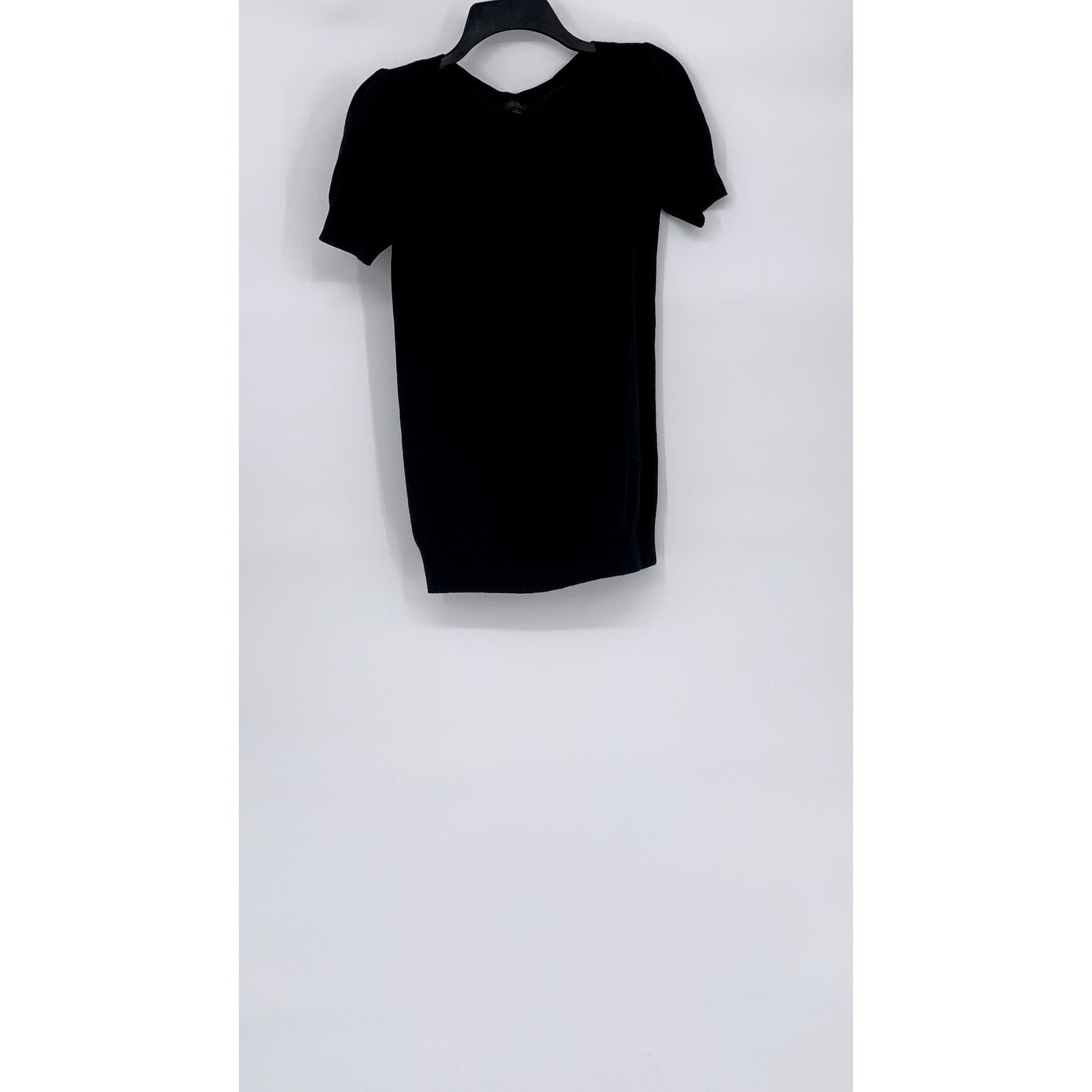 TALULA BABATON Women's Black Solid Knit With Cashmere Short Sleeve Top SZ S