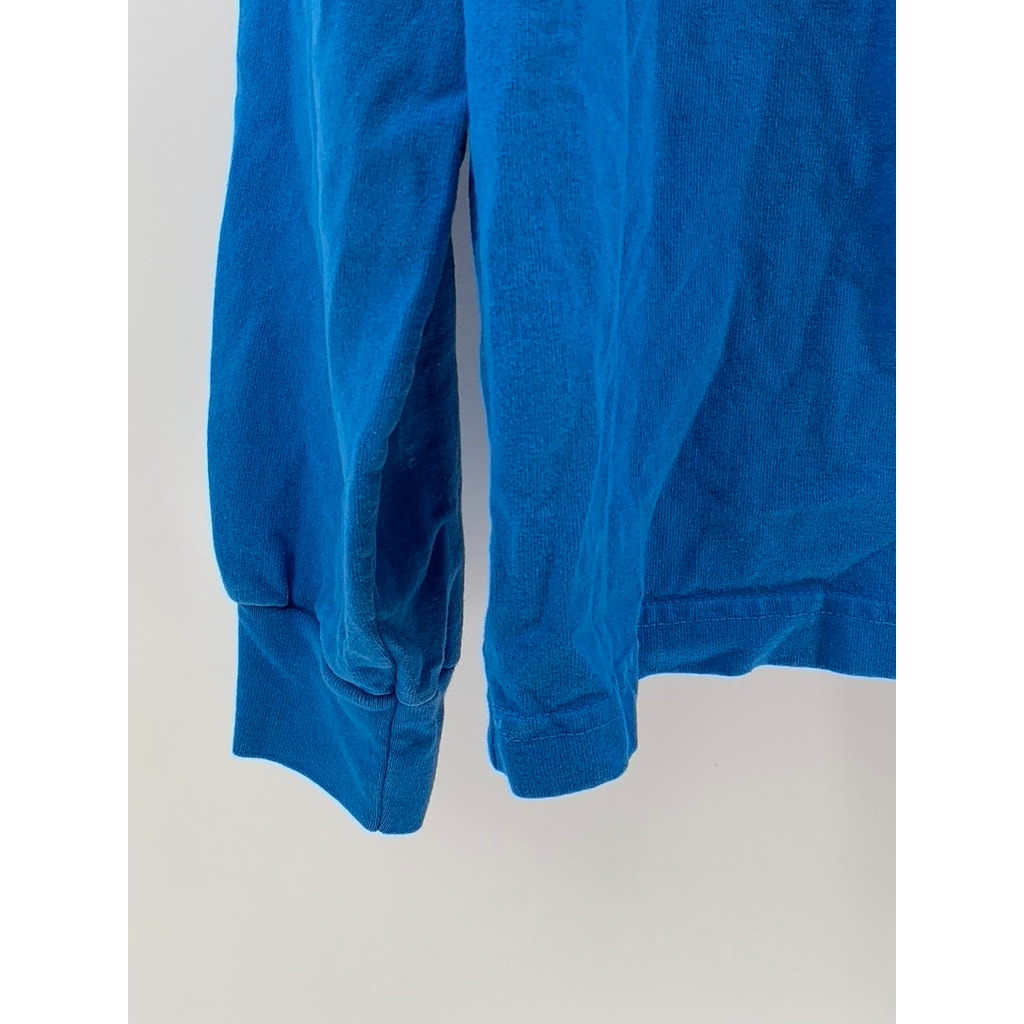 LOS ANGELES APPAREL Men's Blue Garment Dyed Long Sleeve T-Shirt SZ M