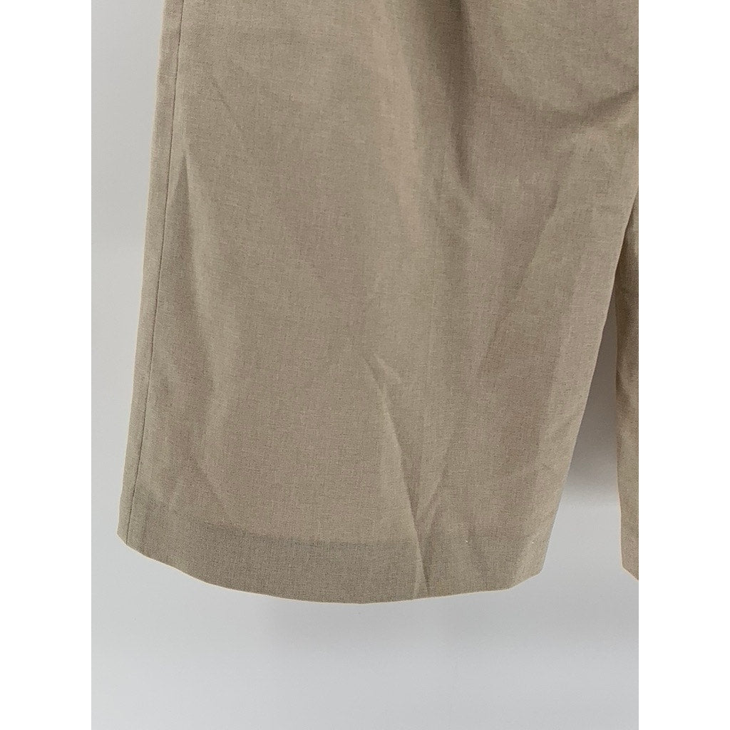 A.V.V Women's Beige Solid Wide-Leg Regular-Fit High-Rise Pant SZ XS