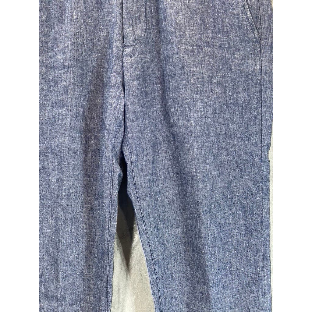 BANANA REPUBLIC Men's Blue Linen/Cotton Slim-Fit Pants SZ 33X32