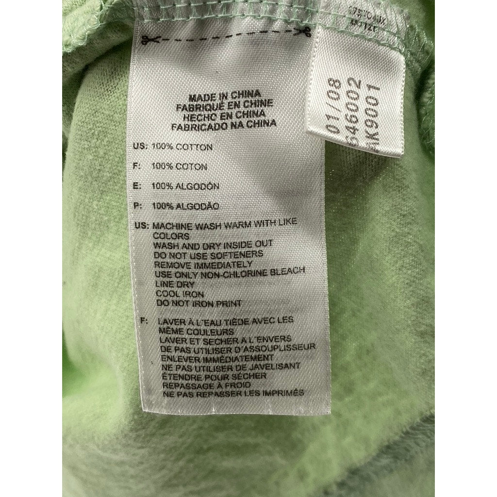 ADIDAS Men’s Lime Green Vintage Crewneck Graphic Recycled Logo T-Shirt SZ XL