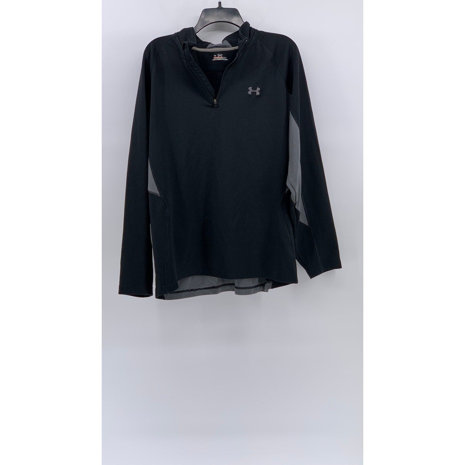 UNDER ARMOUR Men’s Black-Gray Half-Zip Long Sleeve All Season Gear Shirt SZ XL