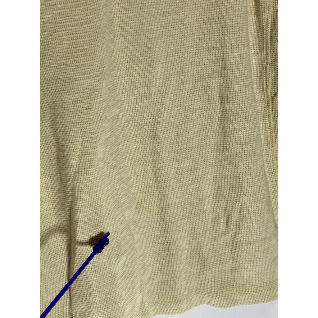 EDDIE BAUER Men's Beige Classic-Fit Long Sleeve Thermal Henley T-Shirt SZ M