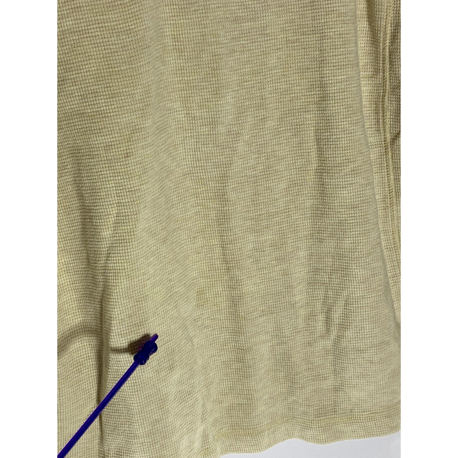 EDDIE BAUER Men's Beige Classic-Fit Long Sleeve Thermal Henley T-Shirt SZ M