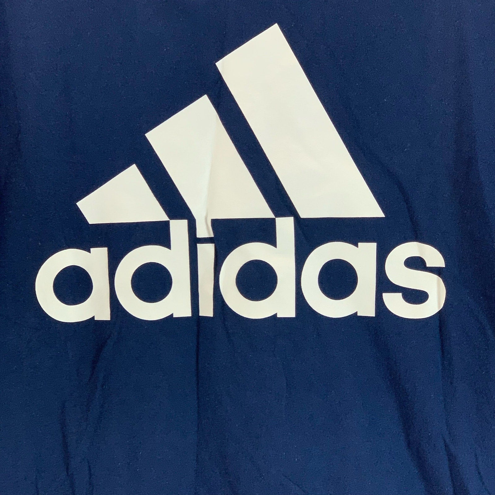 ADIDAS Men's Navy Graphic The-Go-To Short Sleeve Regular-Fit T-Shirt SZ L