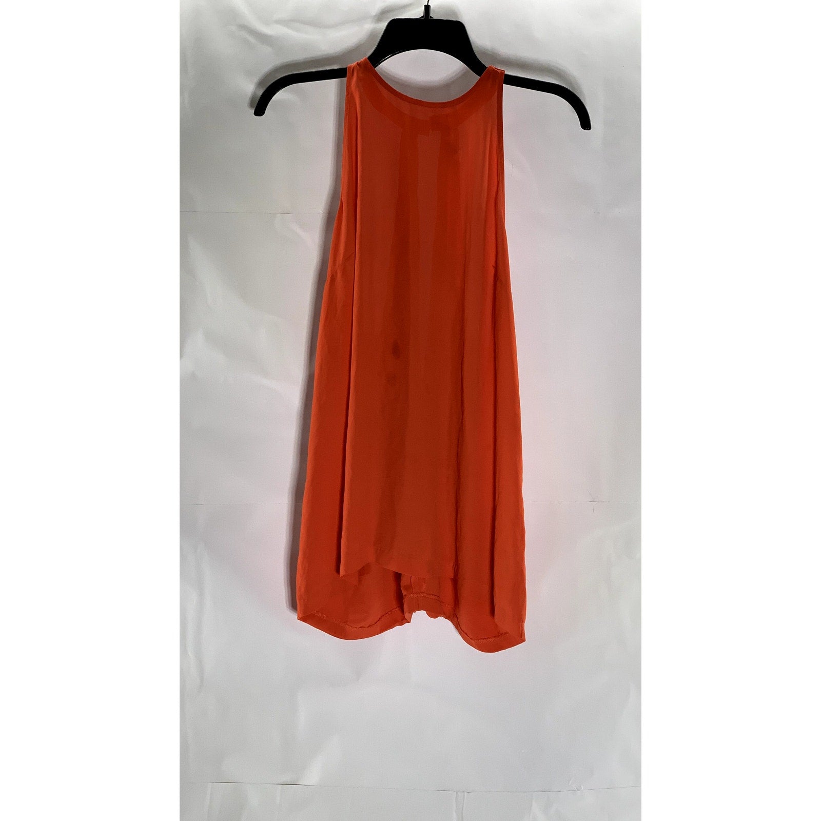 BB DAKOTA Women’s Orange Back Keyhole Layered Crewneck Tank Top SZ M