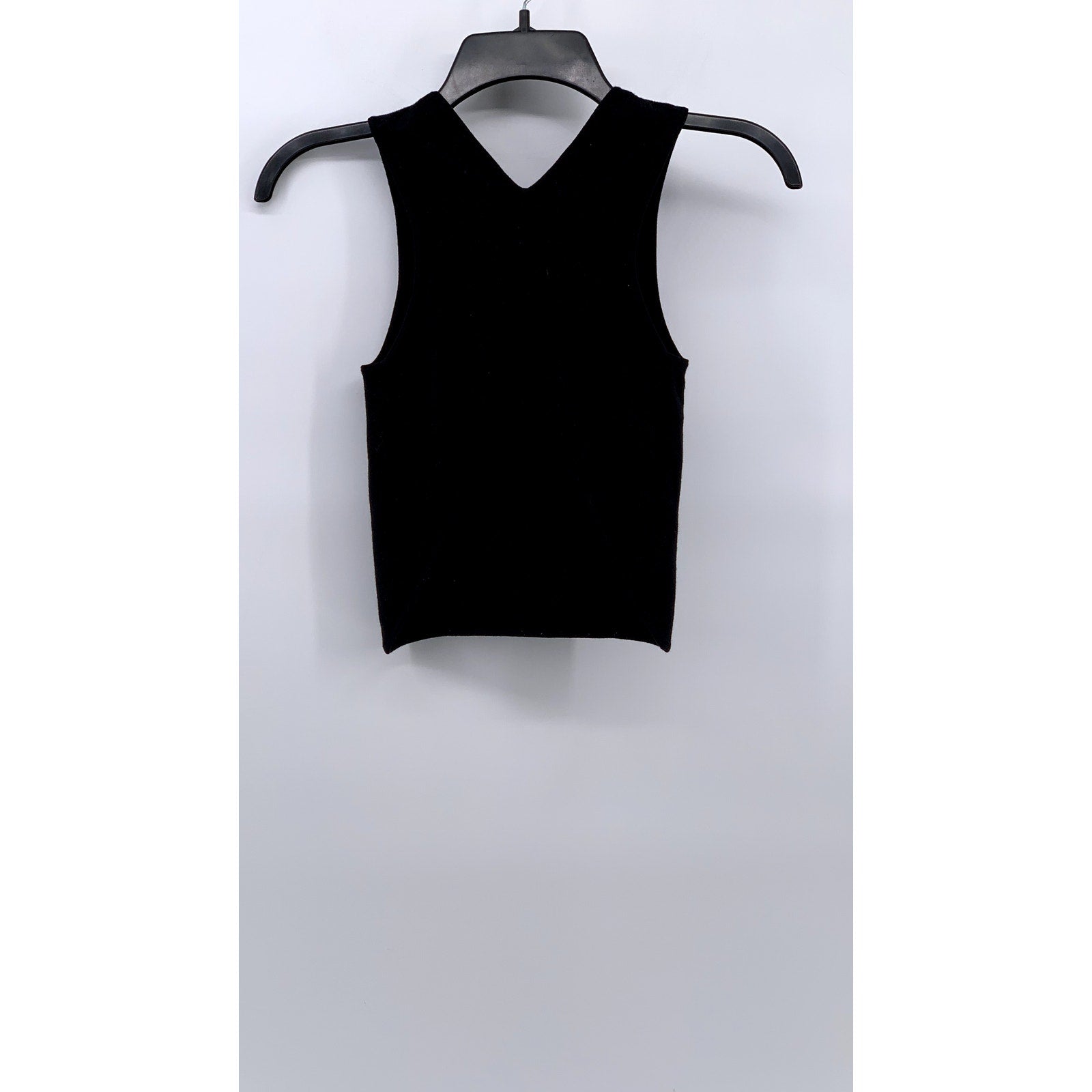 THEYSKENS' THEORY Women's Black Knit Slit Crop Top SZ P