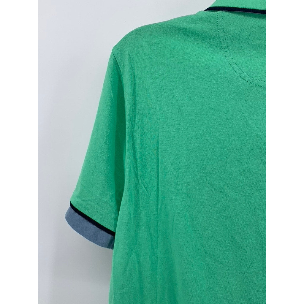 PENGUIN Men's Light Green Heritage Slim-Fit Short Sleeve Polo SZ S