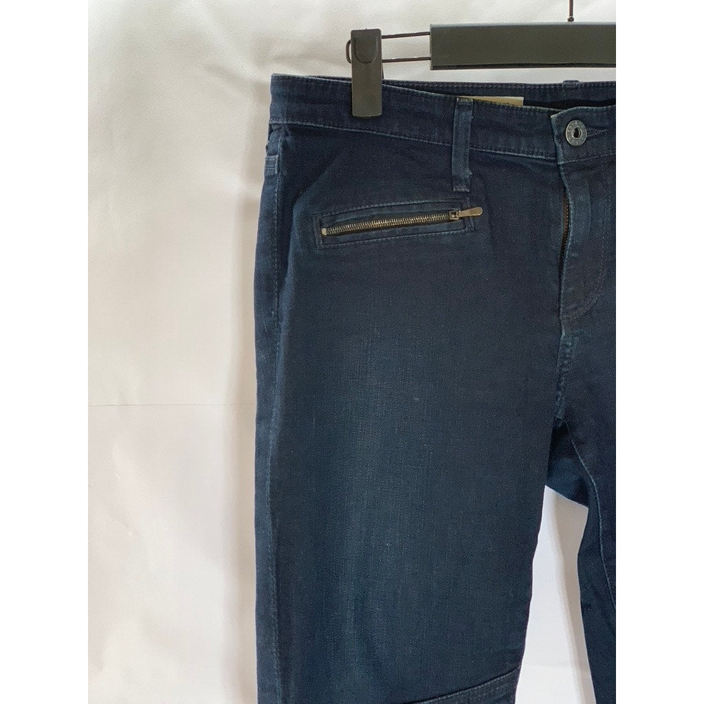 ADRIANO GOLDSCHMIED Women's Blue The Moto Zipper Hem Skinny Jean Leggings SZ 29