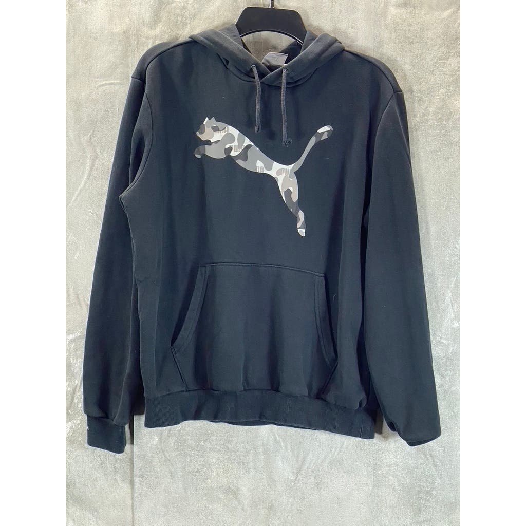 PUMA Men's Black Camo Graphic Pullover Hoodie SZ M