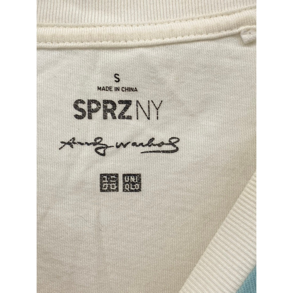 UNIQLO x Andy Warhol Men's Beige Crewneck Campbell Tomato Soup Art T-Shirt SZ S