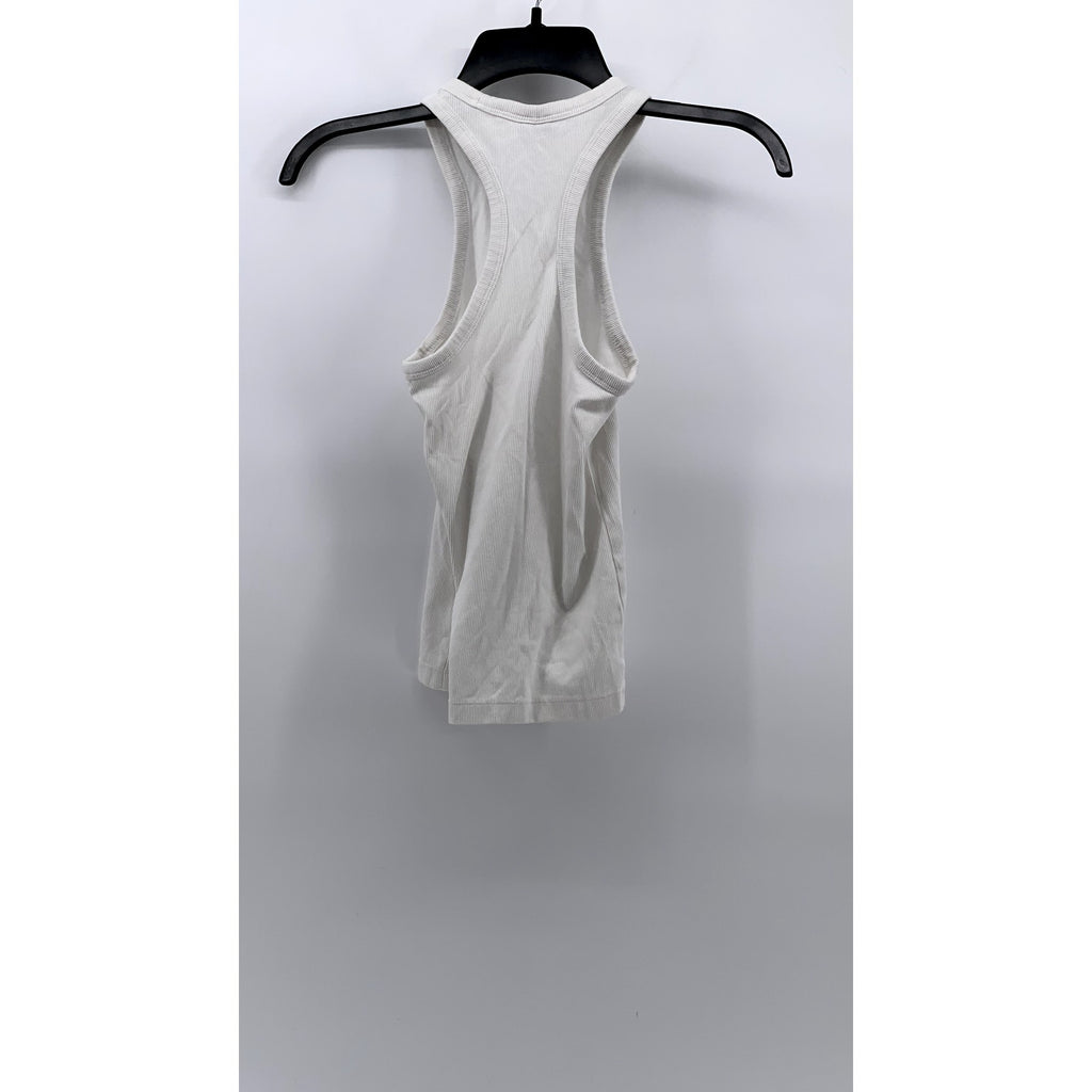 & OTHER STORIES Women's White Solid Crewneck Racerback Casual Tank Top SZ 0