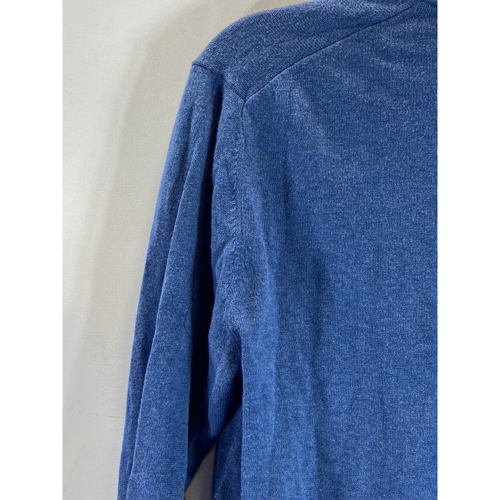 BANANA REPUBLIC Men's Blue Regular-Fit V-Neck Long Sleeve Pullover Sweater SZ S