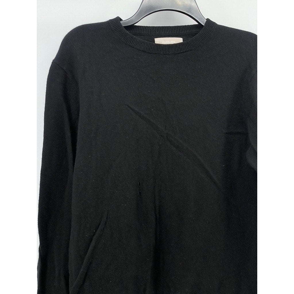 EVERLANE Women’s Black Classic Crewneck Cashmere Pullover Sweater SZ M
