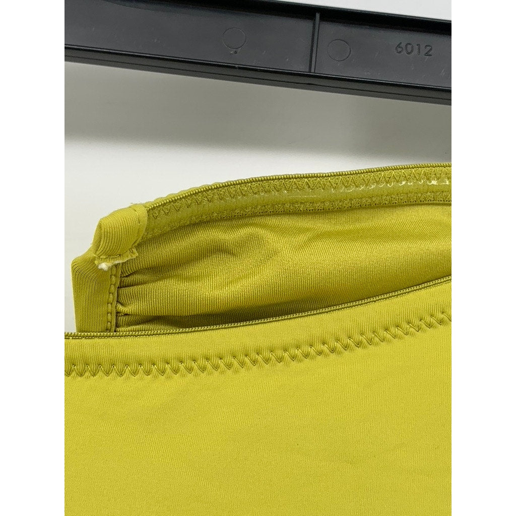 ZARA Women's Yellow-Green Cutout Strapless Swim One-Piece SZ XS