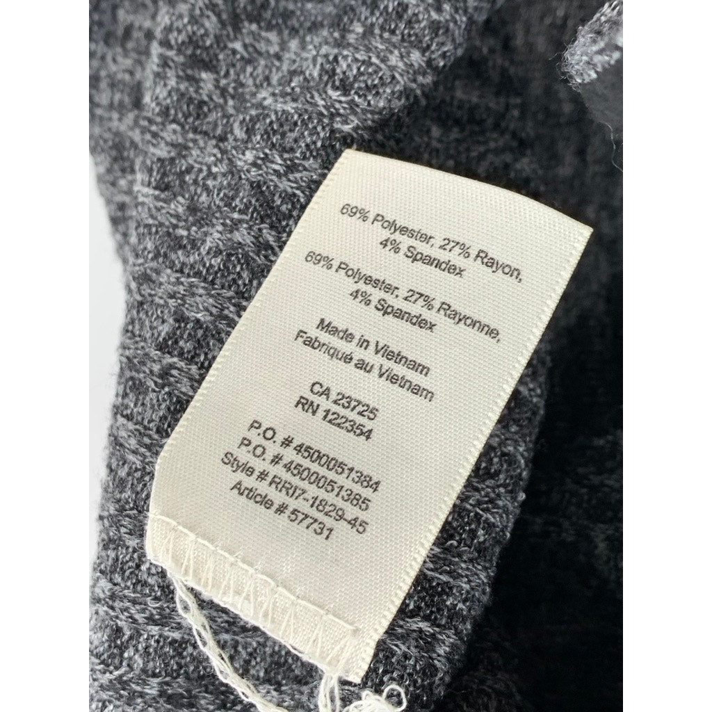 WILFRED FREE Women's Charcoal Rib Mock-Neck Long Sleeve Sweater Top SZ XS