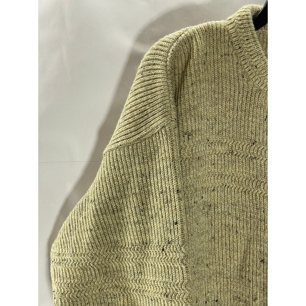 ARAN WOOLLEN MILLS Men's Beige Crewneck Knit Wool Pullover Sweater SZ XL
