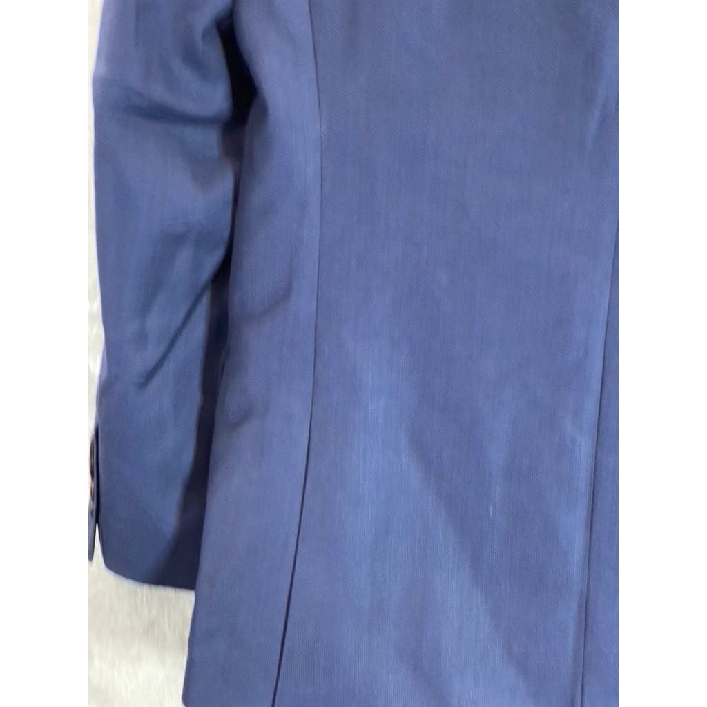 TED BAKER LONDON Men's Navy Regular-Fit Two-Button Wool Suit Jacket SZ 36R