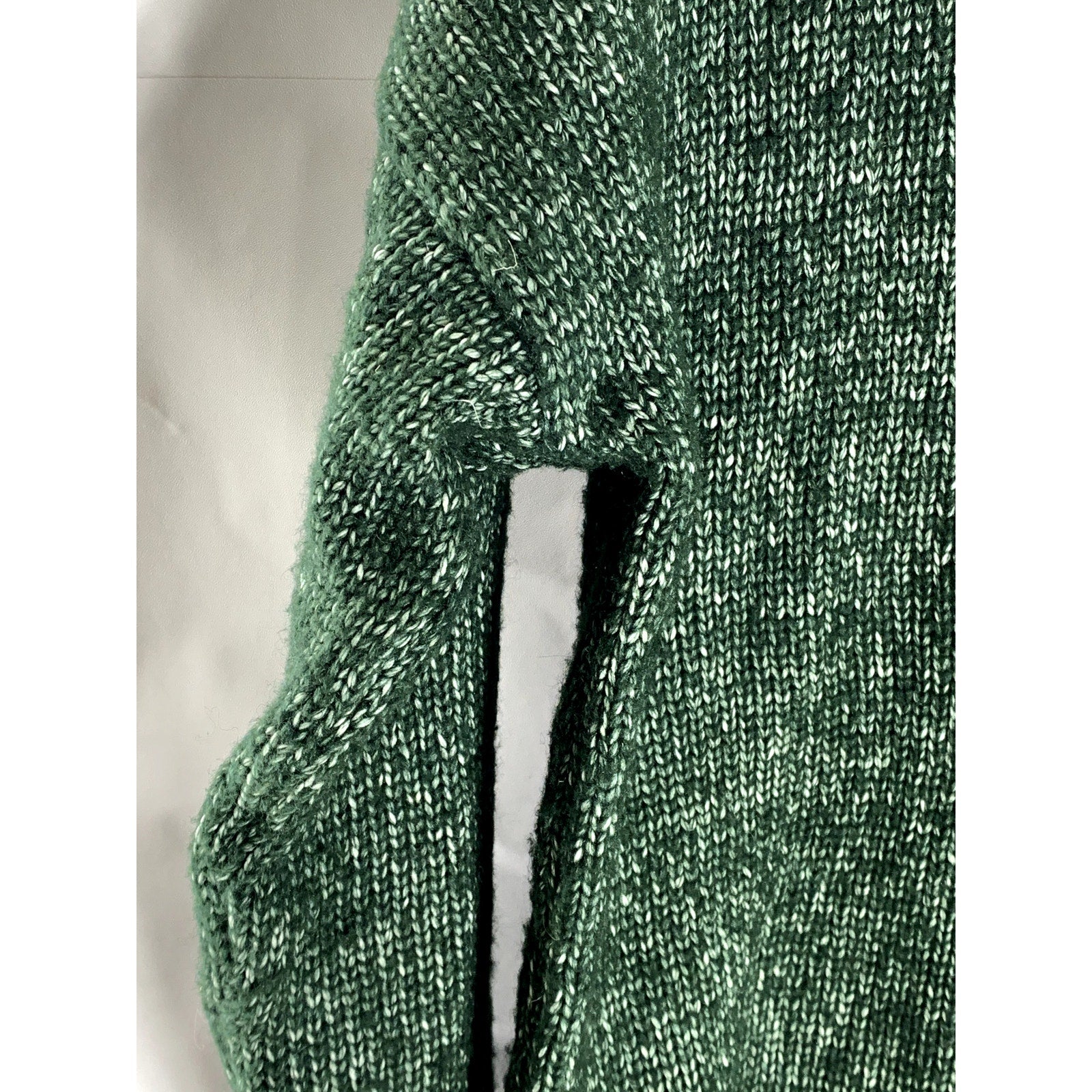 BANANA REPUBLIC Women's Dark Green Knit Mock-Neck Oversized Pullover Sweater SZS
