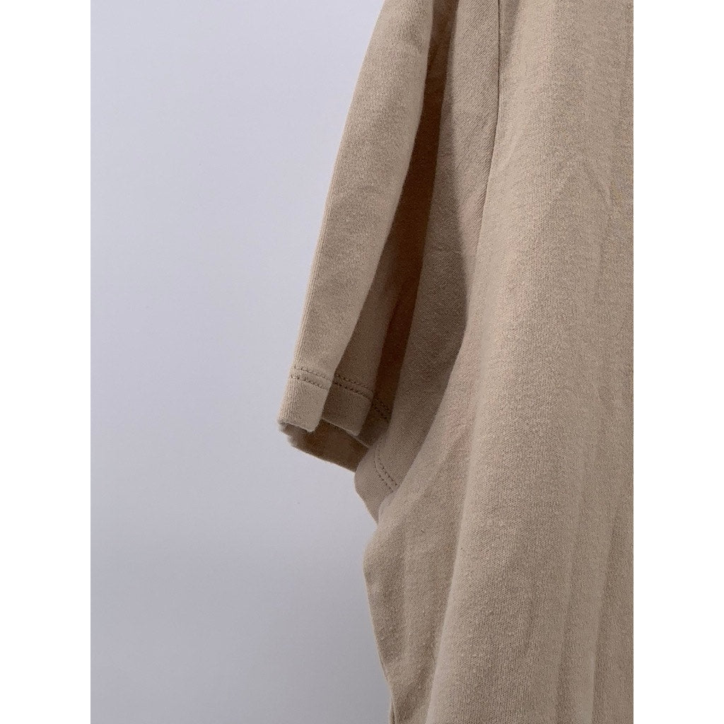 H&M Men's Beige Short Sleeve Cotton Polo Shirt SZ L