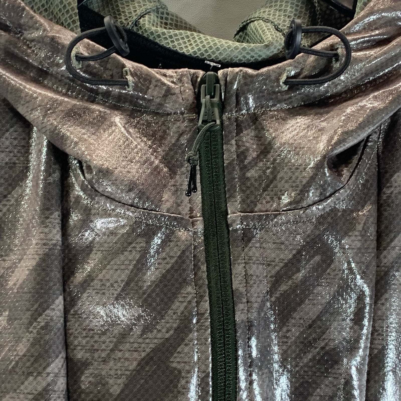 UNDER ARMOUR Men's Green UA Hybrid Anorak Hooded Pullover Windbreaker Jacket SZL