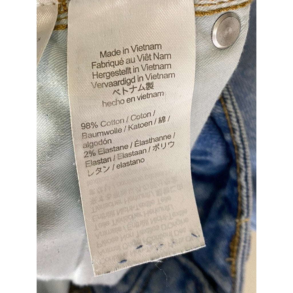 J.CREW Women's Light Blue Classic Straight Curvy High-Rise 90's Denim Jean SZ 28