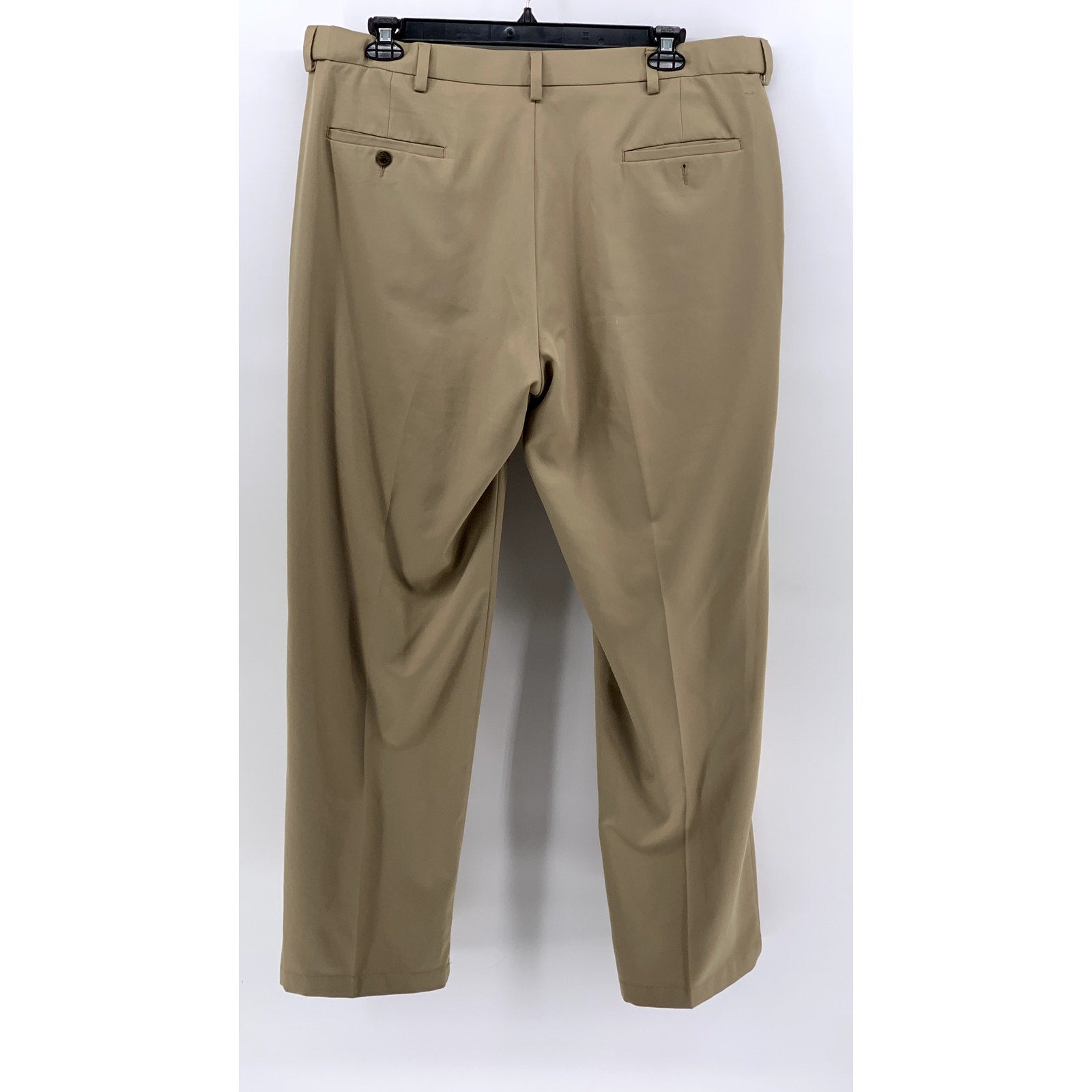 HAGGAR Men's Tan Classic-Fit Straight-Leg Pants SZ 40X32