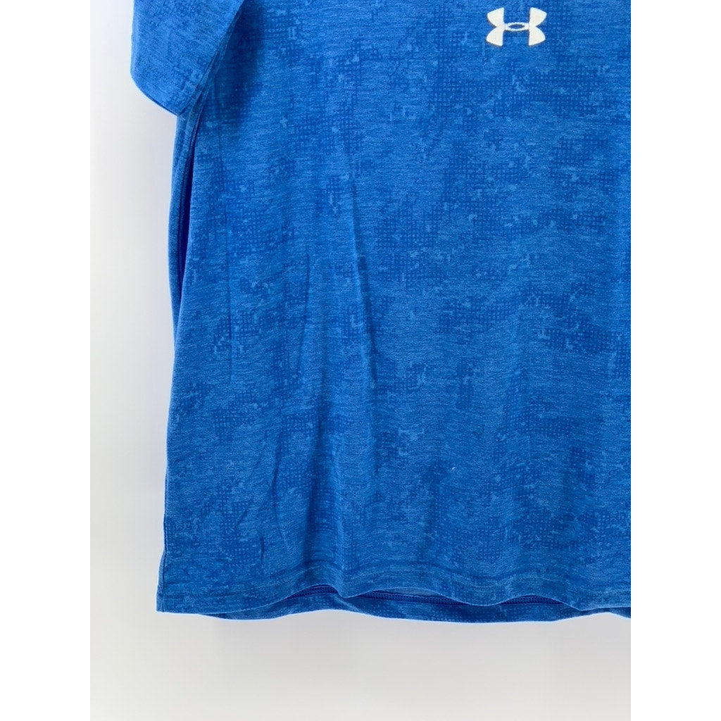 UNDER ARMOUR Men's Blue HeatGear Loose Fit Logo T-Shirt SZ L