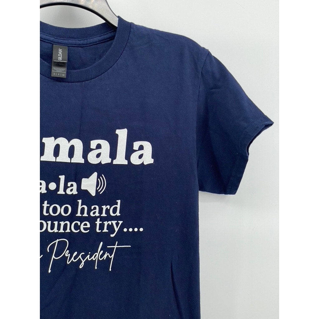 GILDAN Women's Dark Blue Kamala Crewneck Short Sleeve Casual Top SZ S