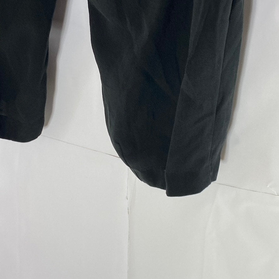 EILEEN FISHER Women's Black Solid Silk Pleated Pull-On Ankle Pant SZ S