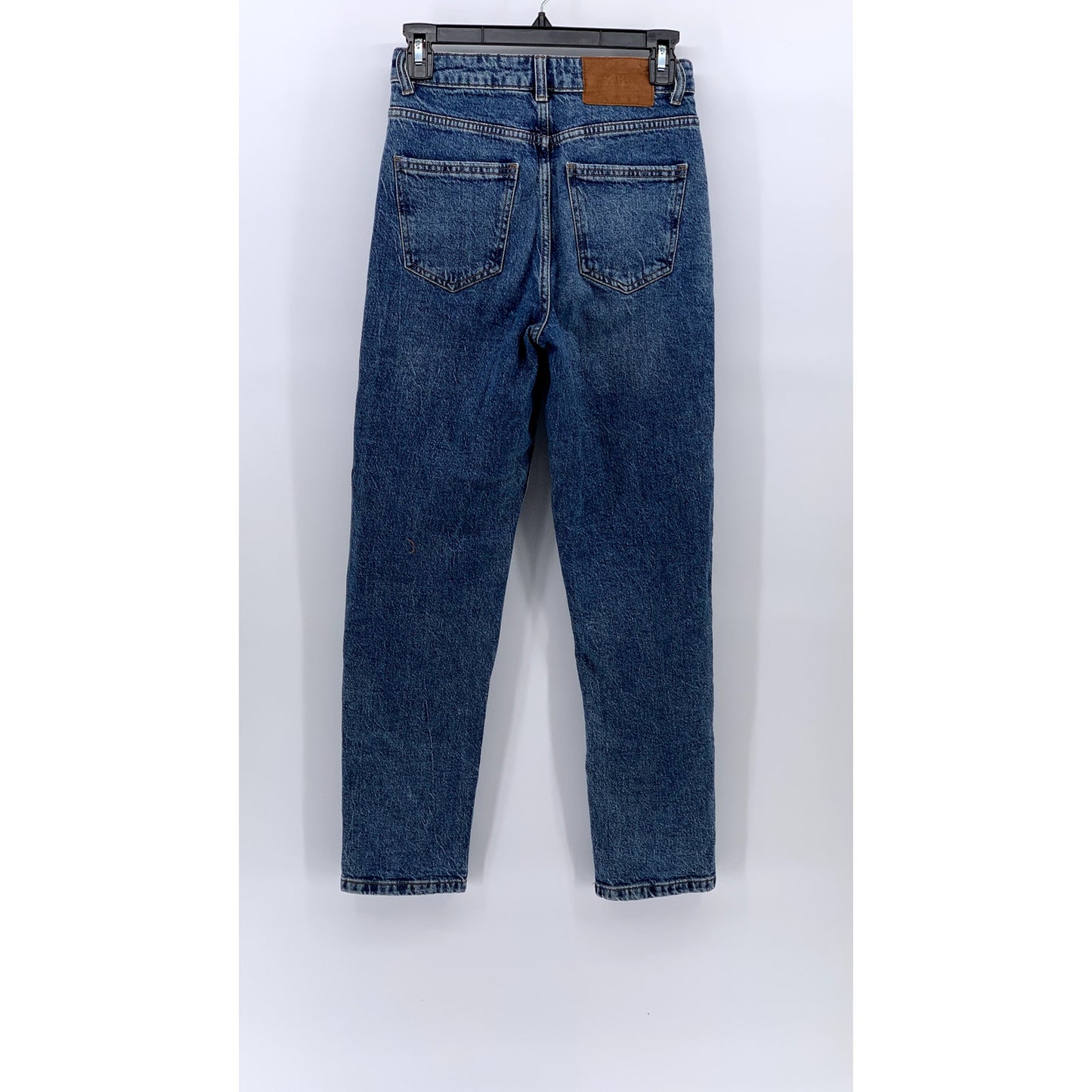 ZARA Women's Medium Blue High-Rise Skinny Leg Regular-Fit Five-Pocket Jeans SZ 2