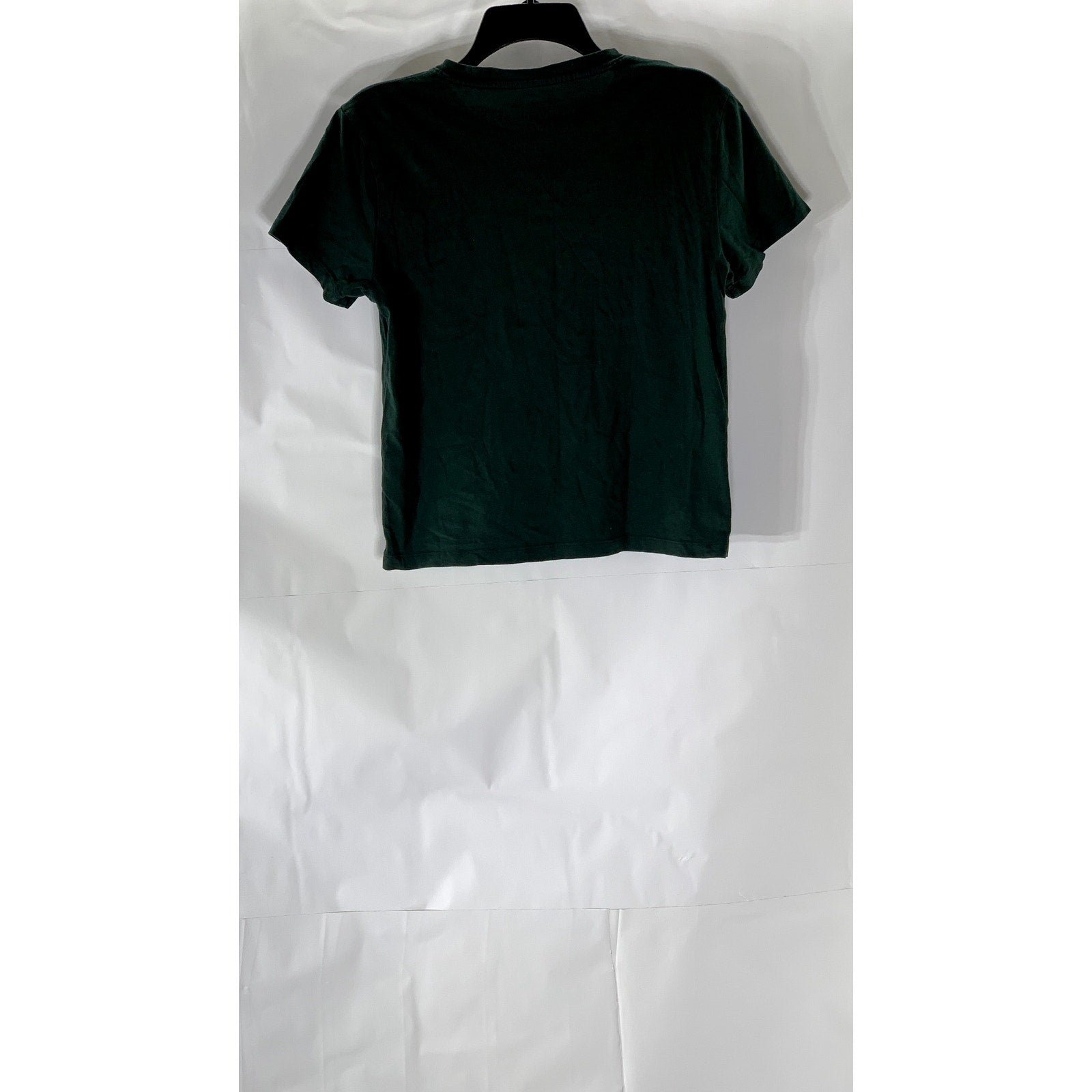 EVERLANE Women's Dark Green The Box Crewneck Short Sleeve Organic Cotton Top SZS