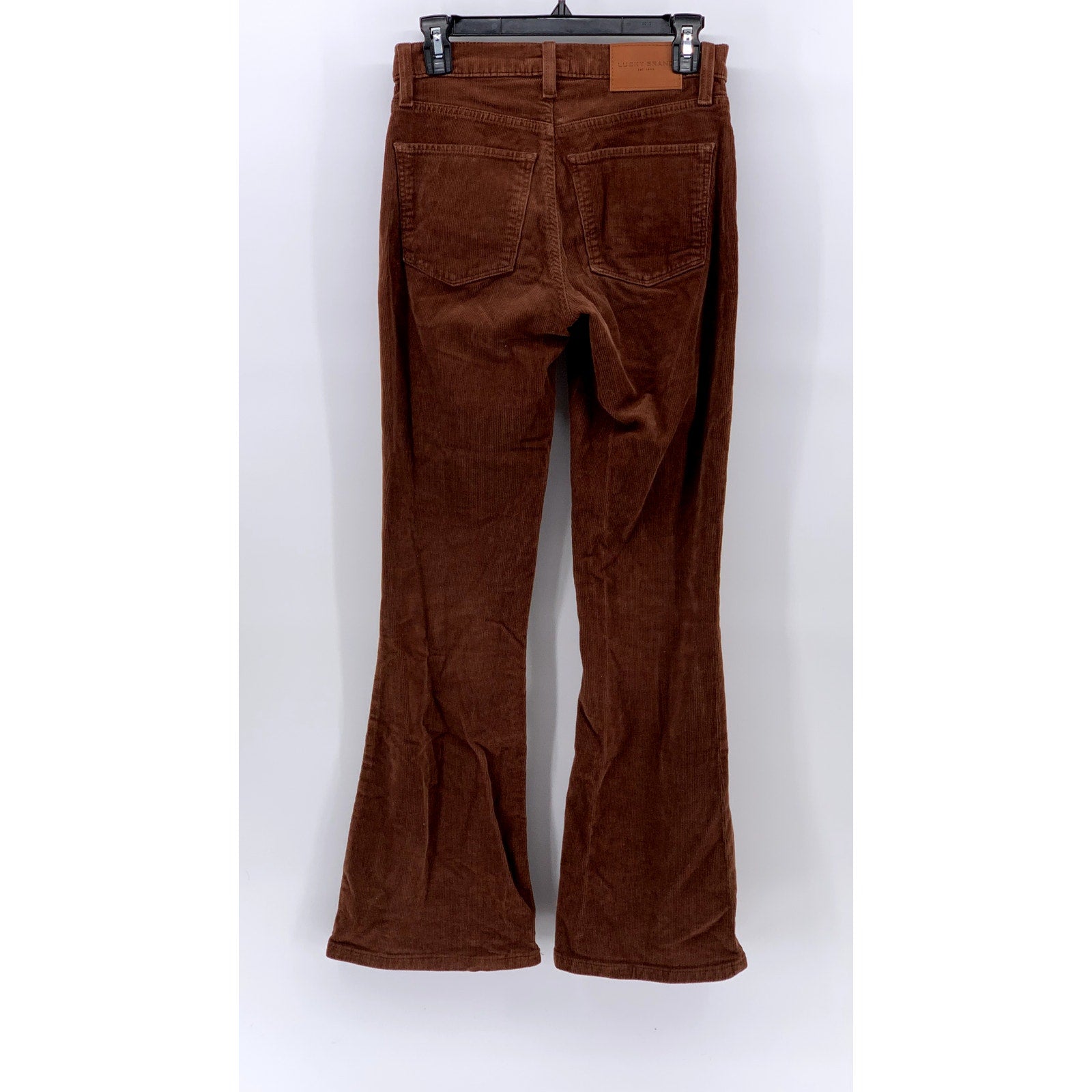 LUCKY BRAND Women's Brown Corduroy Bootcut Straight-Leg Pants SZ 0/25