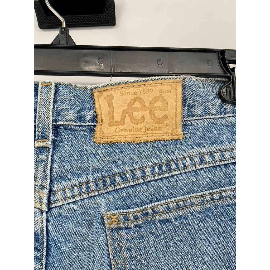 LEE Women's Blue Denim Vintage Distressed Cut-Off Shorts SZ 33