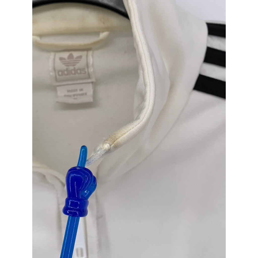 ADIDAS Men's Vintage 90's White-Black Tri-Stripe Adi Firebird Track Jacket SZ M