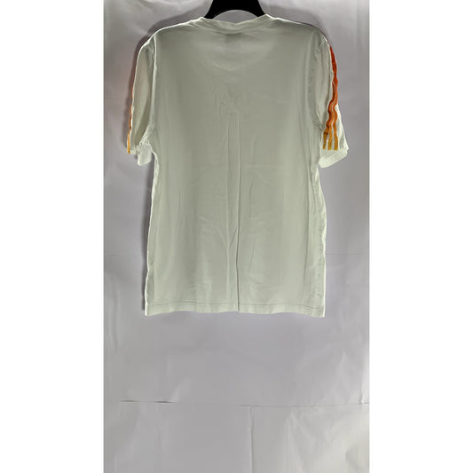 ADIDAS Men's White-Multi Originals California Trefoil 3 Stripes Shirt SZ L