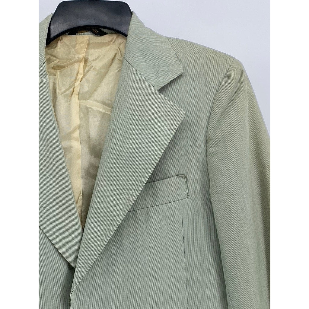 VAUGHN AT SATHER GATE Men's Vintage Green Two-Button Blazer SZ S