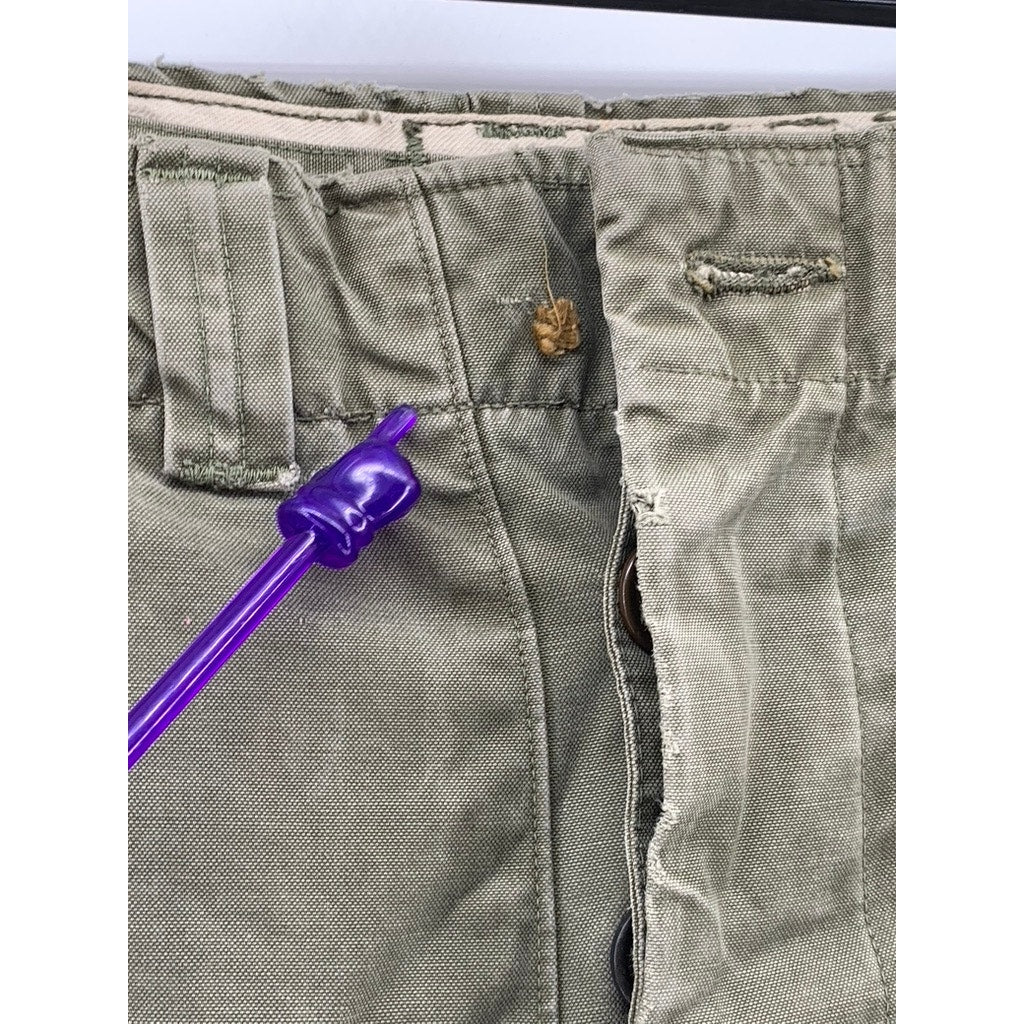 UNBRANDED Men's Green Straight-Leg Regular-Fit Utility Work Pants SZ 32X32