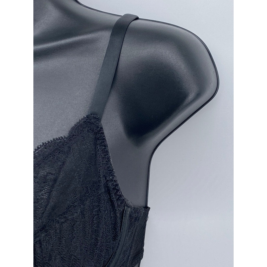SIMONE PERELE Women's Black Lace Underwire Spaghetti Strap Bra SZ S