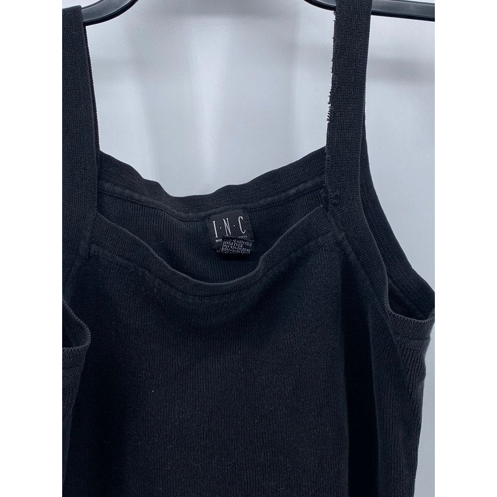 INC INTERNATIONAL CONCEPTS Women’s Black Knit Square-Neck Tank Top SZ XL