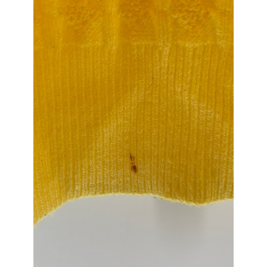 MORE TO COME Women's Yellow Cable Knit V-Neck Vest SZ S