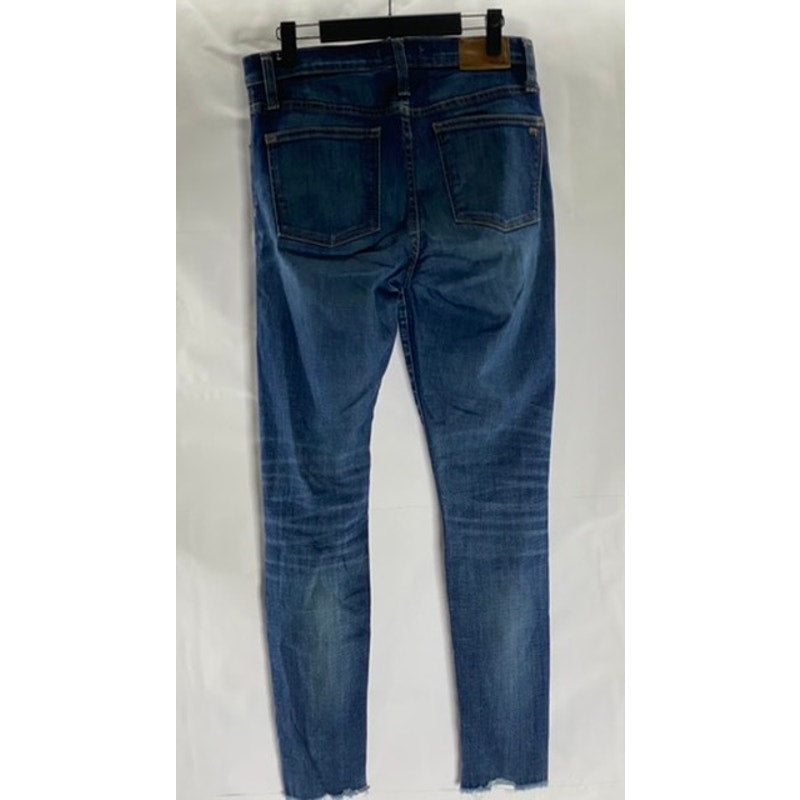 MADEWELL Women's Dark Blue Distressed 9" High-Rise Skinny Denim Jean SZ 28
