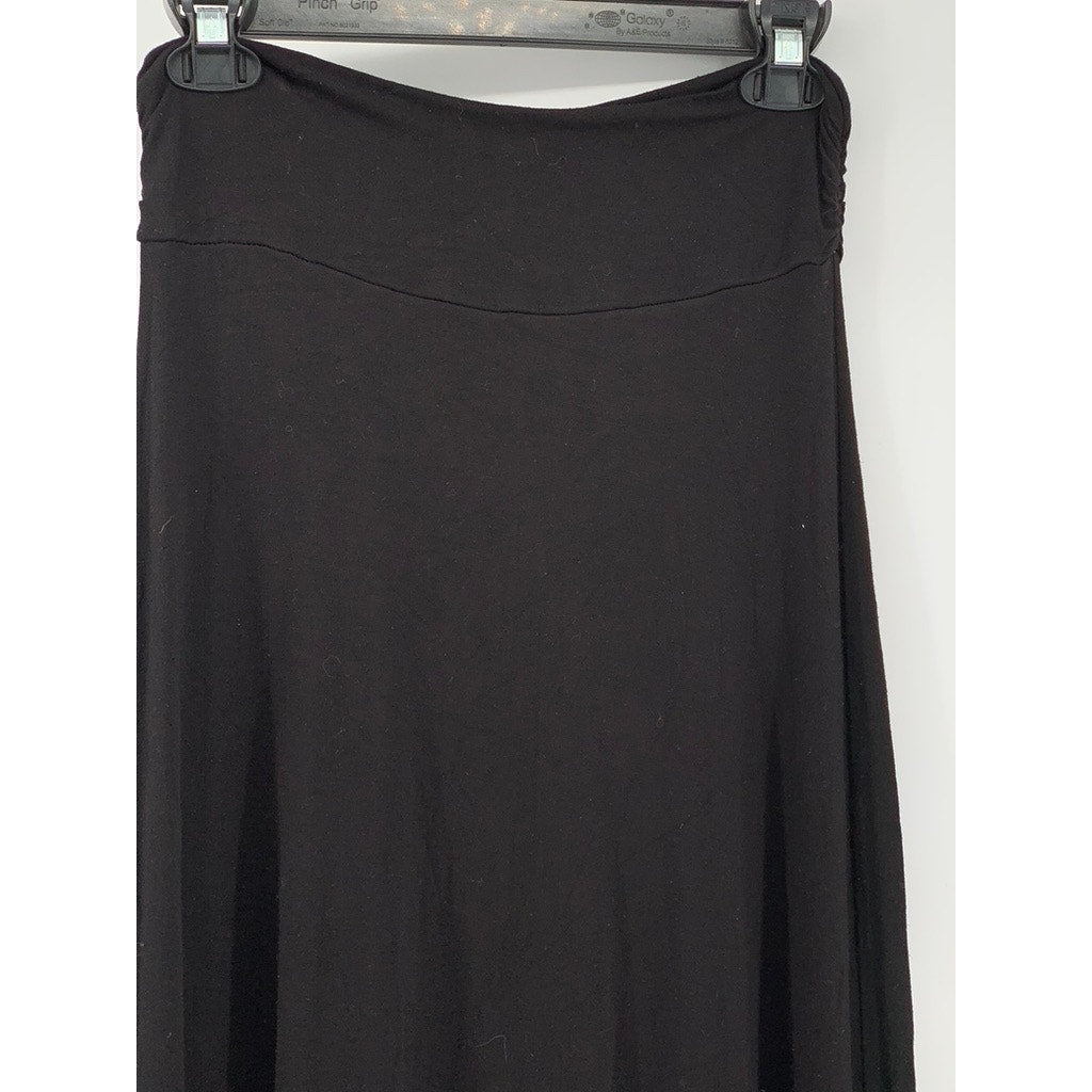 MADE BY JOHNNY Women’s Black Solid Pull-On Maxi Skirt SZ M