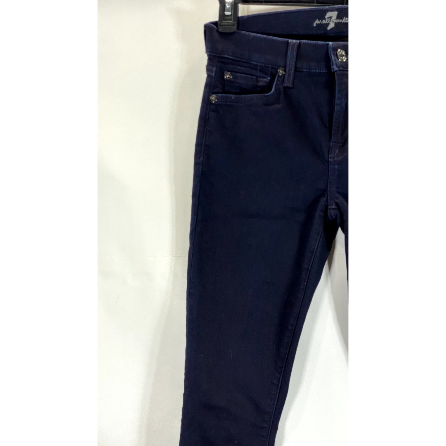 7 FOR ALL MANKIND Women's Dark Navy Skinny Five Pocket Ankle Jeans SZ 25