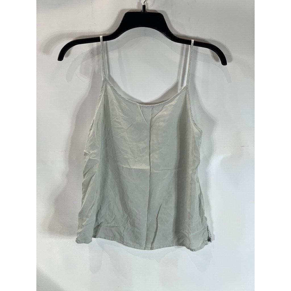 LACAUSA Women's Light Grey Round Neck Adjustable Straps Camisole SZ XS