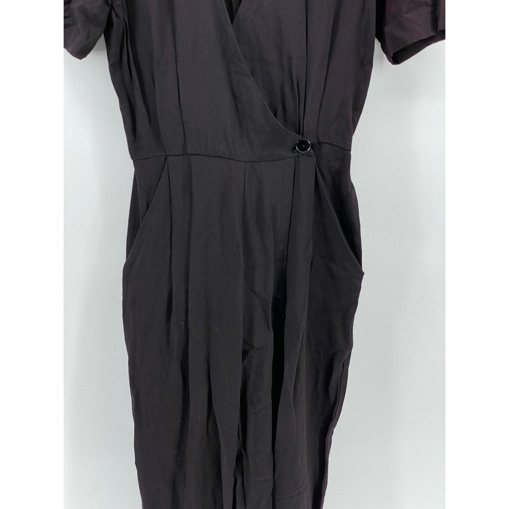 J.S.J Division of John Robert’s Women’s Vintage Burgundy V-Neck Jumpsuit SZ S