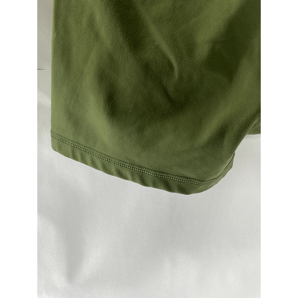 WEWOREWHAT Women's Army Green Solid Pull-On Casual Biker Shorts SZ S