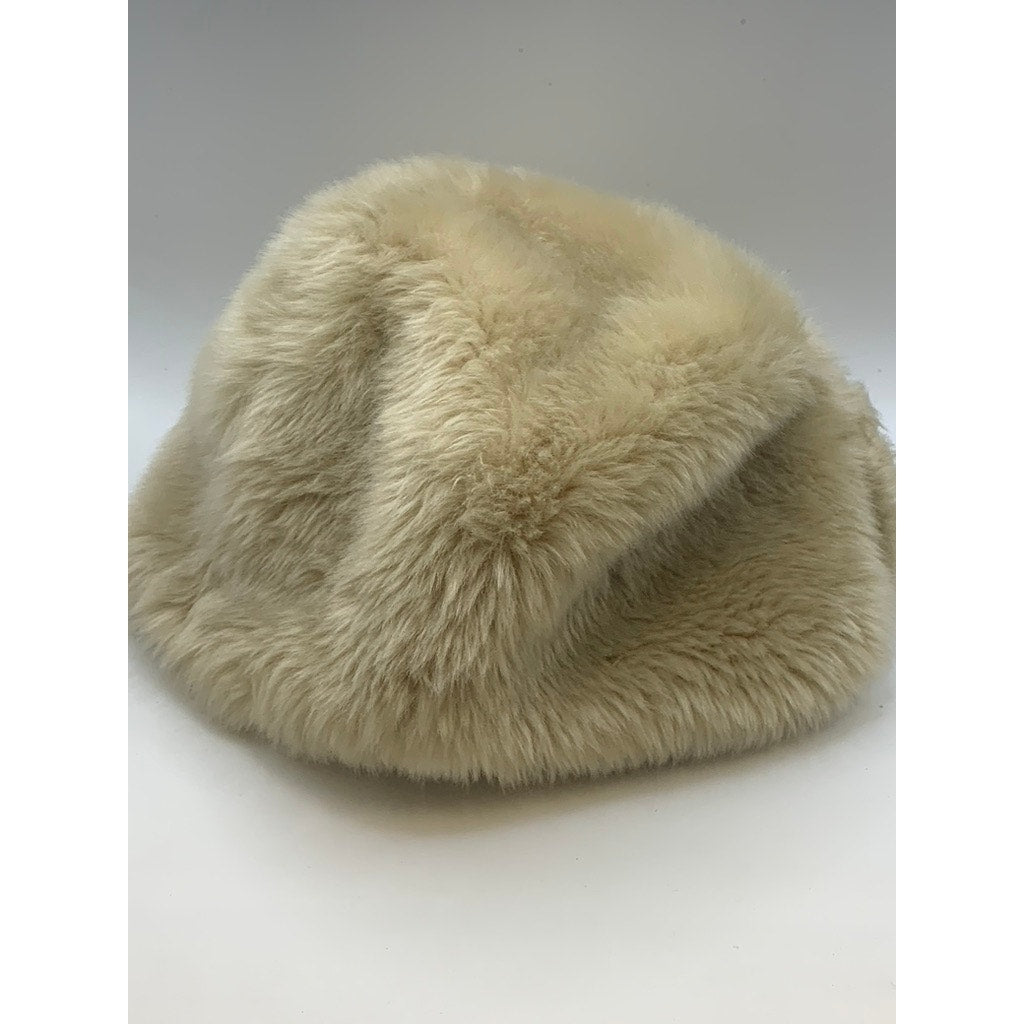 FOREVER 21 Women's Light Brown Faux Fur Quilted Trapper Hat SZ OS